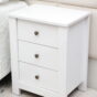 Mesa Lateral de Quarto Maggiore com 3 Gavetas Branco