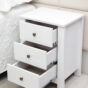 Mesa Lateral de Quarto Maggiore com 3 Gavetas Branco