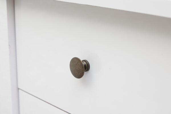 Mesa Lateral de Quarto Maggiore com 3 Gavetas Branco