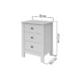Mesa Lateral de Quarto Maggiore com 3 Gavetas Branco