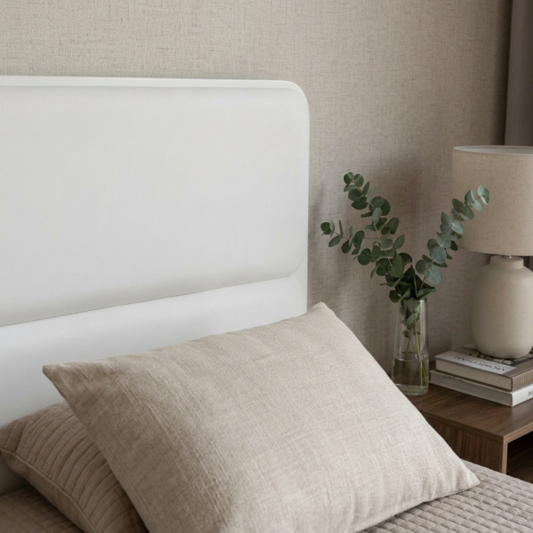 Cama Solteiro Loop Branca sem auxiliar