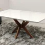 Mesa de Jantar Turim 1,56 x 0,90 Off/Castanho