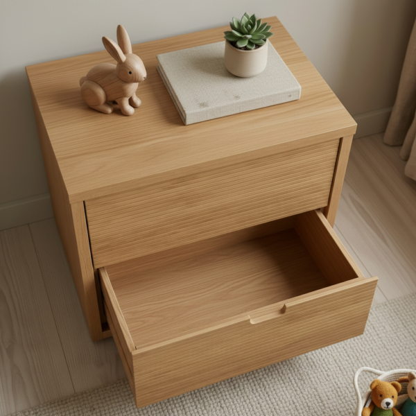 Mesa Lateral de Quarto Concept Freijó