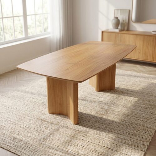 Mesa de Jantar Milão 2,20 x 1,10 Toda Castanho