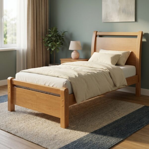 Cama Reali 0,90 Solteiro Amêndoa