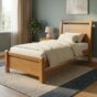 Cama Reali 0,90 Solteiro Amêndoa