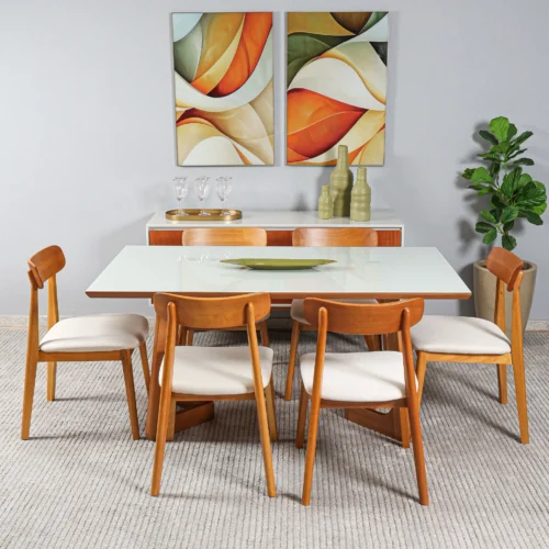 Jogo de Mesa Raiz com 6 cadeira Premium