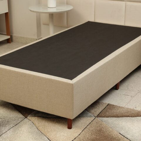 4V4A1670 Base Box Solteiro Confort linho