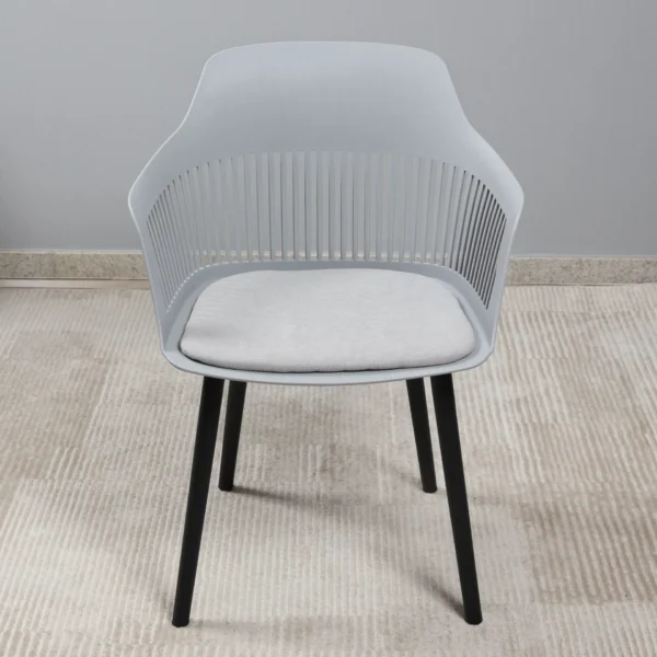 Cadeira YWJ 6696B Cinza Pés Preto