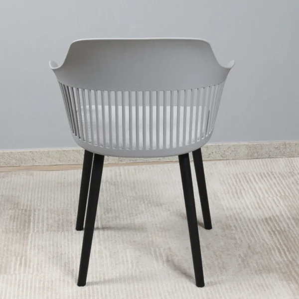 Cadeira YWJ 6696B Cinza Pés Preto