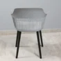 Cadeira YWJ 6696B Cinza Pés Preto