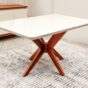 Mesa de Jantar Turim 1,36 x 0,90 Off/Castanho