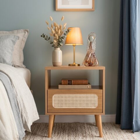 Bedside_table_in_bedroom_202608271746 (1) Mesa Lateral de quarto TW48 freijo