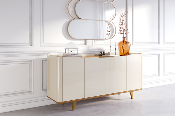 Buffet Arc com Gaveta Off White / Nature
