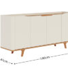 Buffet Arc com Gaveta Off White / Nature