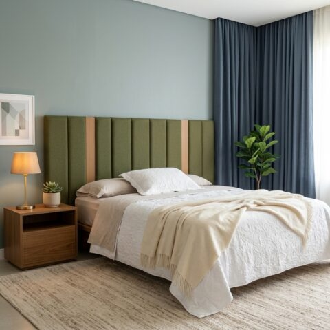 Cozy_bedroom_with_bed_and_202608271811 Cabeceira Estofada TW195 freijo/verde