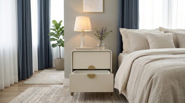 Mesa Lateral de Quarto Atlanta Branco G