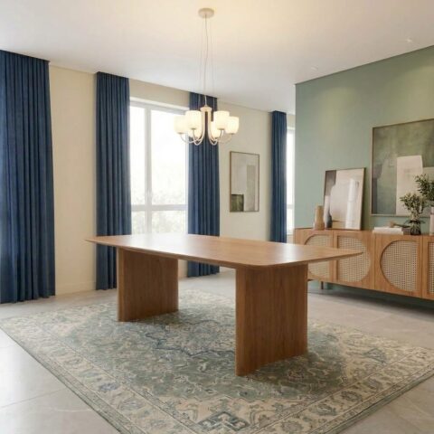 Mesa de Jantar Milão 2,40 x 1,20 Toda Castanho
