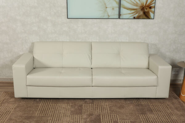 Sofá Príamo 2,42 Couro Off White
